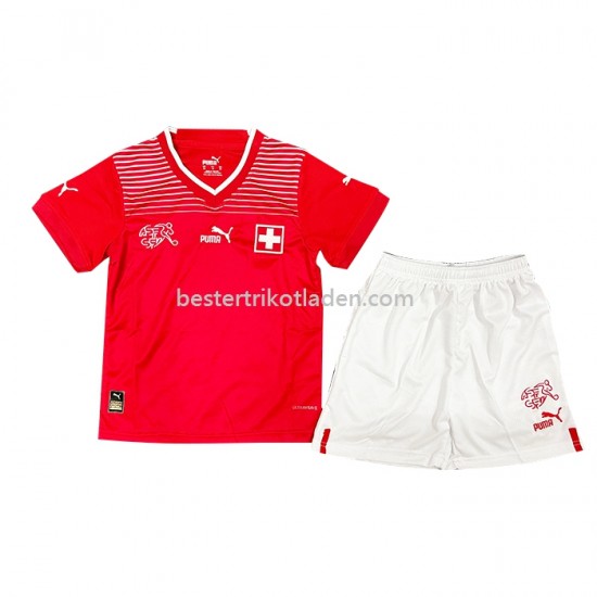 Fußballtrikot Schweiz Heim Trikot Home 2022 für Kinder