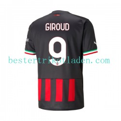 Fußballtrikot AC Mailand Olivier Giroud 9 Heim Trikot Home 2022-2023 Kurzarm für Herren