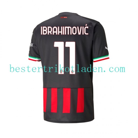 Fußballtrikot AC Mailand Ibrahimović Zlatan 11 Heim Trikot Home 2022-2023 Kurzarm für Herren