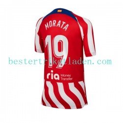 Fußballtrikot Atlético Madrid Alvaro Morata 19 Heim Trikot Home 2022-2023 Kurzarm für Herren
