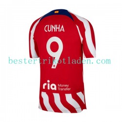 Fußballtrikot Atlético Madrid Matheus Cunha 9 Heim Trikot Home 2022-2023 Kurzarm für Herren