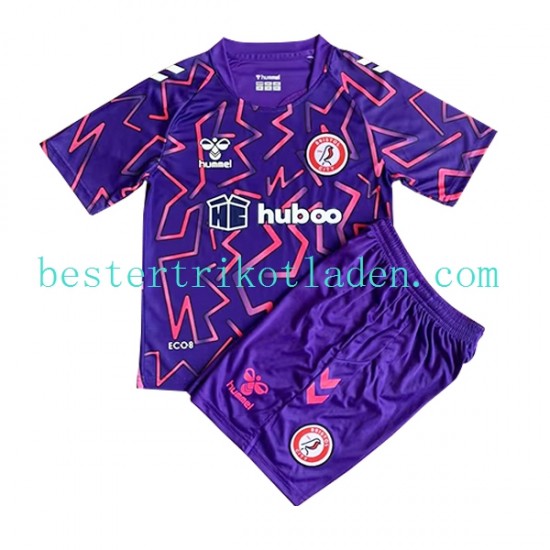 Fußballtrikot Bristol City Torwart Auswärts Trikot Away 2022-2023 Kurzarm für Kinder