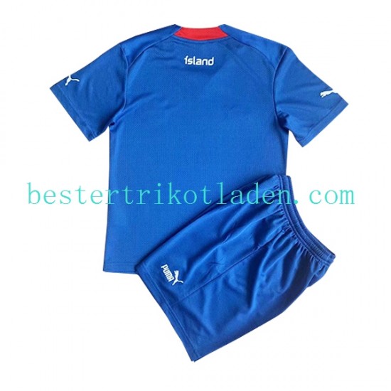 Fußballtrikot Island Heim Trikot Home 2022 Kurzarm für Kinder