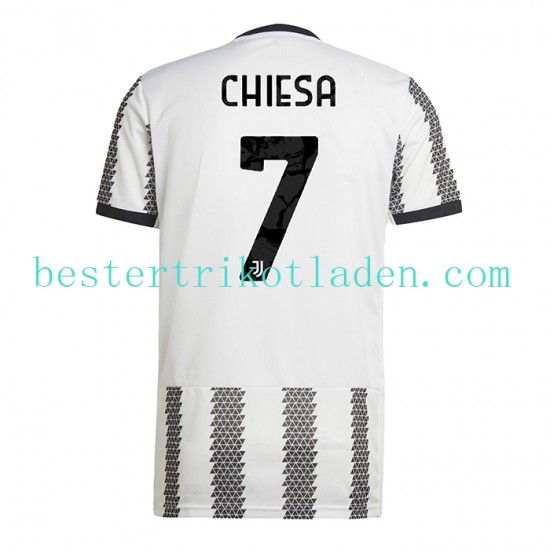 Fußballtrikot Juventus Turin Chiesa 7 Heim Trikot Home 2022-2023 Kurzarm für Herren