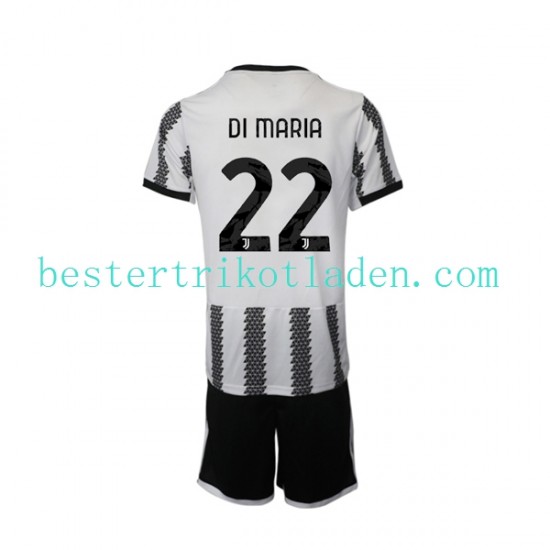 Fußballtrikot Juventus Turin Di Maria 22 Heim Trikot Home 2022-2023 Kurzarm für Kinder