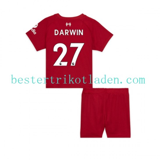 Fußballtrikot Liverpool Darwin Nunez 27 Heim Trikot Home 2022-2023 Kurzarm für Kinder
