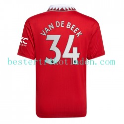 Fußballtrikot Manchester United Donny van de Beek 34 Heim Trikot Home 2022-2023 Kurzarm für Herren
