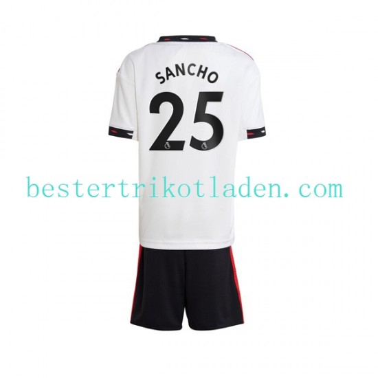 Fußballtrikot Manchester United Jadon Sancho 25 Auswärts Trikot Away 2022-2023 Kurzarm für Kinder