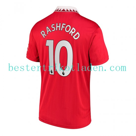 Fußballtrikot Manchester United Rashford 10 Heim Trikot Home 2022-2023 Kurzarm für Herren
