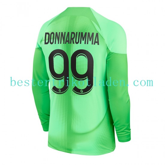 Fußballtrikot Paris Saint-Germain Gianluigi Donnarumma 99 Torwart Heim Trikot Home 2022-2023 Langarm für Herren