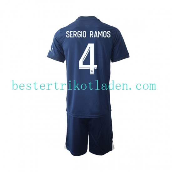 Fußballtrikot Paris Saint-Germain Sergio Ramos 4 Heim Trikot Home 2022-2023 Kurzarm für Kinder