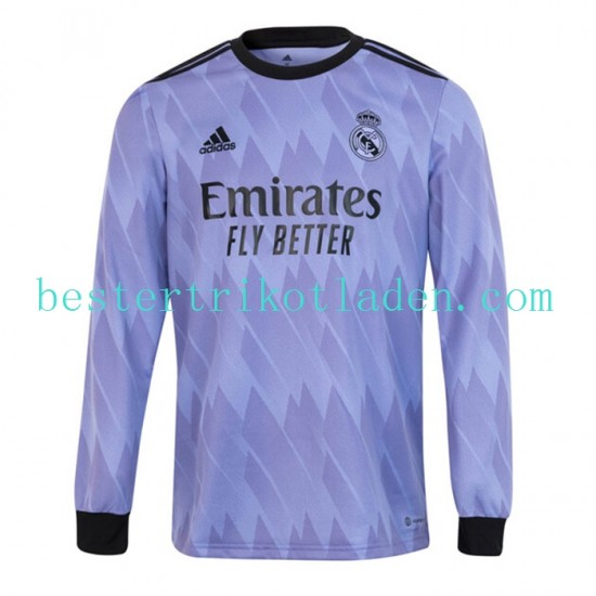 Fußballtrikot Real Madrid Auswärts Trikot Away 2022-2023 Langarm für Herren