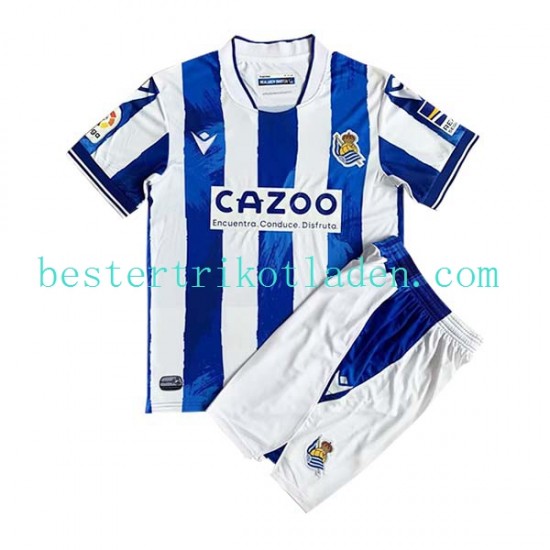 Fußballtrikot Real Sociedad Heim Trikot Home 2022-2023 Kurzarm für Kinder