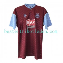 Fußballtrikot West Ham United Retro Heim Trikot Home 1989-1990 Kurzarm für Herren