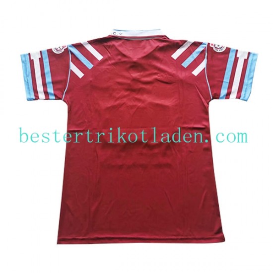 Fußballtrikot West Ham United Retro Heim Trikot Home 1991-1992 Kurzarm für Herren