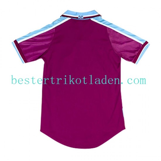 Fußballtrikot West Ham United Retro Heim Trikot Home 1999-2001 Kurzarm für Herren