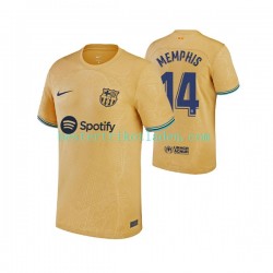Fußballtrikot FC Barcelona Memphis Depay 14 Auswärts Trikot Away 2022-2023 Kurzarm für Herren