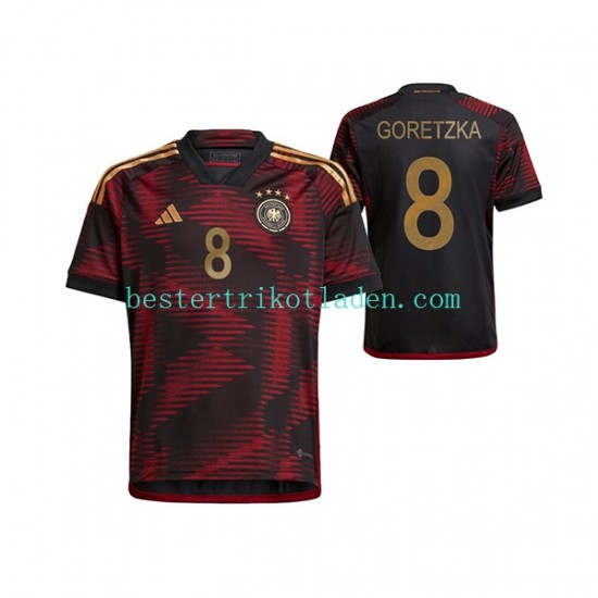 Fußballtrikot Deutschland Leon Goretzka 8 Auswärts Trikot Away WM 2022 Kurzarm für Herren
