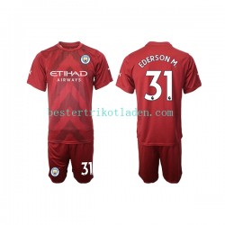 Fußballtrikot Manchester City Ederson M. 31 Torwart Heim Trikot Home 2022-2023 Kurzarm für Kinder