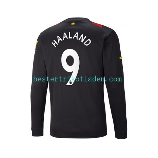 Fußballtrikot Manchester City Haaland 9 Auswärts Trikot Away 2022-2023 Langarm für Herren