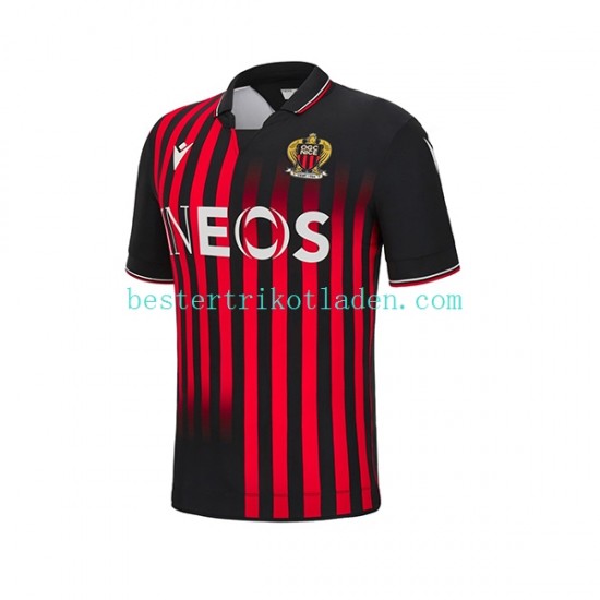 Fußballtrikot OGC Nizza Heim Trikot Home 2022-2023 Kurzarm für Herren