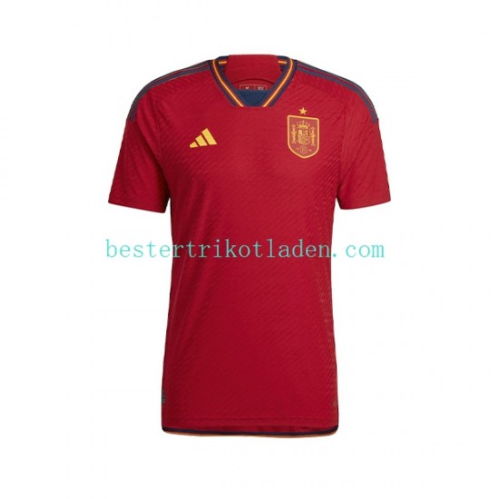 Fußballtrikot Spanien Heim Trikot Home WM 2022 Kurzarm für Herren