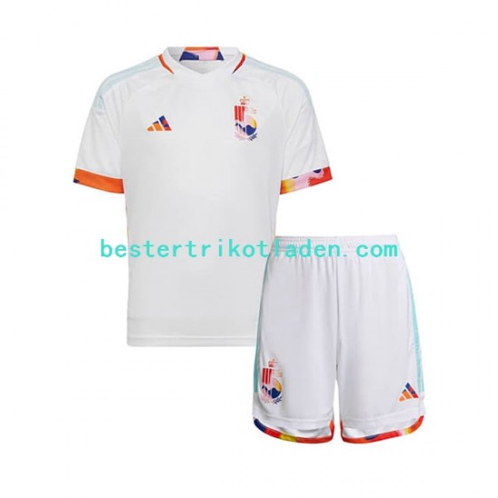 Fußballtrikot Belgien Auswärts Trikot Away WM 2022 Kurzarm für Kinder