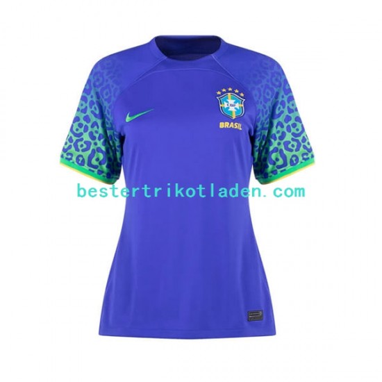 Fußballtrikot Brasilien Auswärts Trikot Away WM 2022 Kurzarm für Dame