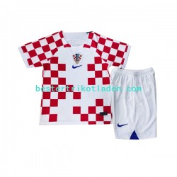 Fußballtrikot Kroatien Heim Trikot Home WM 2022 Kurzarm für Kinder