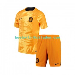Fußballtrikot Niederlande Heim Trikot Home WM 2022 Kurzarm für Kinder