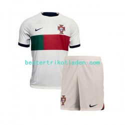 Fußballtrikot Portugal Auswärts Trikot Away WM 2022 Kurzarm für Kinder
