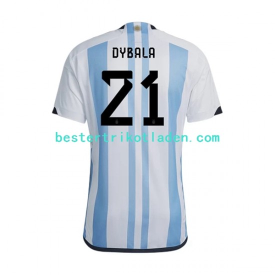 Fußballtrikot Argentinien Dybala 21 Heim Trikot Home WM 2022 Kurzarm für Herren