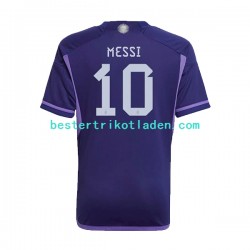 Fußballtrikot Argentinien Lionel Messi 10 Auswärts Trikot Away WM 2022 Kurzarm für Herren