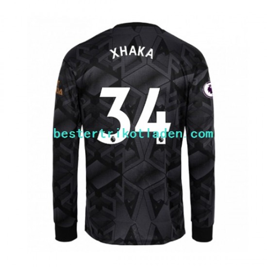 Fußballtrikot Arsenal Granit Xhaka 34 Auswärts Trikot Away 2022-2023 Langarm für Herren