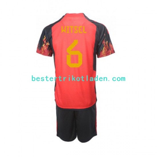 Fußballtrikot Belgien Axel Witsel 6 Heim Trikot Home WM 2022 Kurzarm für Kinder