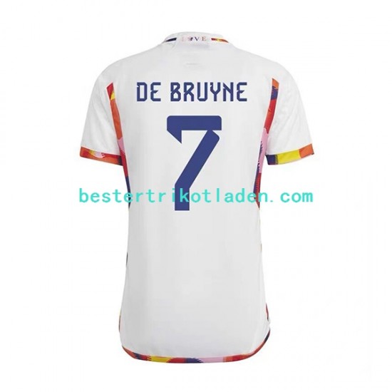 Fußballtrikot Belgien De Bruyne 7 Auswärts Trikot Away WM 2022 Kurzarm für Herren