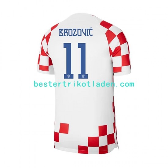 Fußballtrikot Kroatien Brozovic 11 Heim Trikot Home WM 2022 Kurzarm für Herren