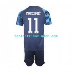 Fußballtrikot Kroatien Brozovic 11 Auswärts Trikot Away WM 2022 Kurzarm für Kinder