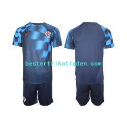 Fußballtrikot Kroatien Auswärts Trikot Away WM 2022 Kurzarm für Kinder