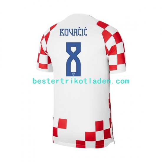 Fußballtrikot Kroatien Kovacic 8 Heim Trikot Home WM 2022 Kurzarm für Herren