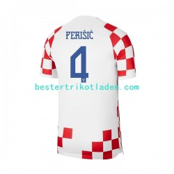 Fußballtrikot Kroatien Perisic 4 Heim Trikot Home WM 2022 Kurzarm für Herren