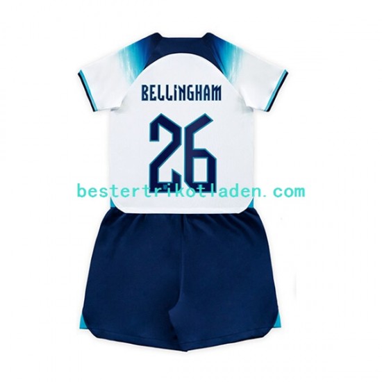 Fußballtrikot England Bellingham 26 Heim Trikot Home WM 2022 Kurzarm für Kinder