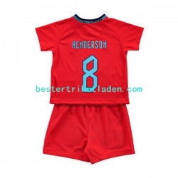 Fußballtrikot England Henderson 8 Auswärts Trikot Away WM 2022 Kurzarm für Kinder