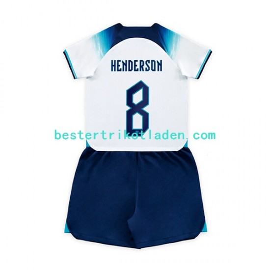 Fußballtrikot England Henderson 8 Heim Trikot Home WM 2022 Kurzarm für Kinder
