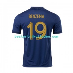 Fußballtrikot Frankreich Benzema 19 Heim Trikot Home WM 2022 Kurzarm für Herren