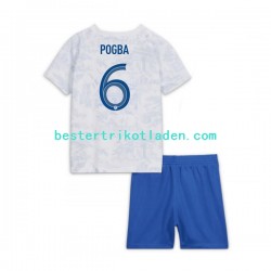 Fußballtrikot Frankreich Pogba 6 Auswärts Trikot Away WM 2022 Kurzarm für Kinder
