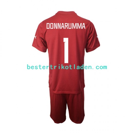 Fußballtrikot Italien Donnarumma 1 Torwart Auswärts Trikot Away 2022-2023 Kurzarm für Kinder