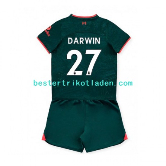 Fußballtrikot Liverpool Darwin Nunez 27 Ausweich Trikot 3rd 2022-2023 Kurzarm für Kinder