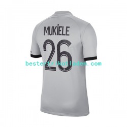 Fußballtrikot Paris Saint-Germain Mukiele 26 Auswärts Trikot Away 2022-2023 Kurzarm für Herren