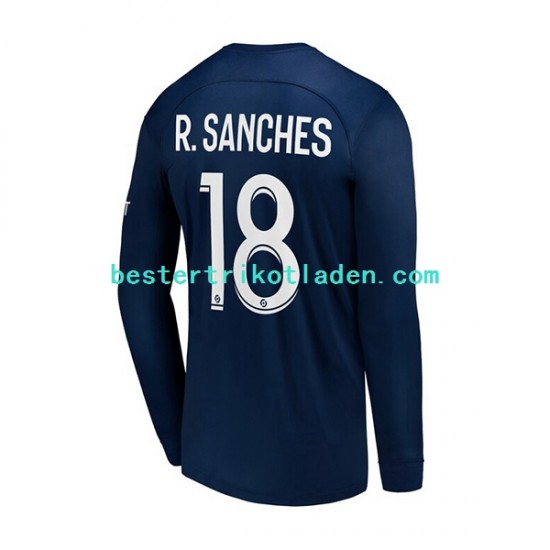 Fußballtrikot Paris Saint-Germain R.Sanches 18 Heim Trikot Home 2022-2023 Langarm für Herren